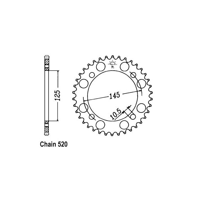 JT Sprockets Rear Sprocket Yamaha XT600E 89-98 JT Rear Sprocket for Yamaha Customhoj