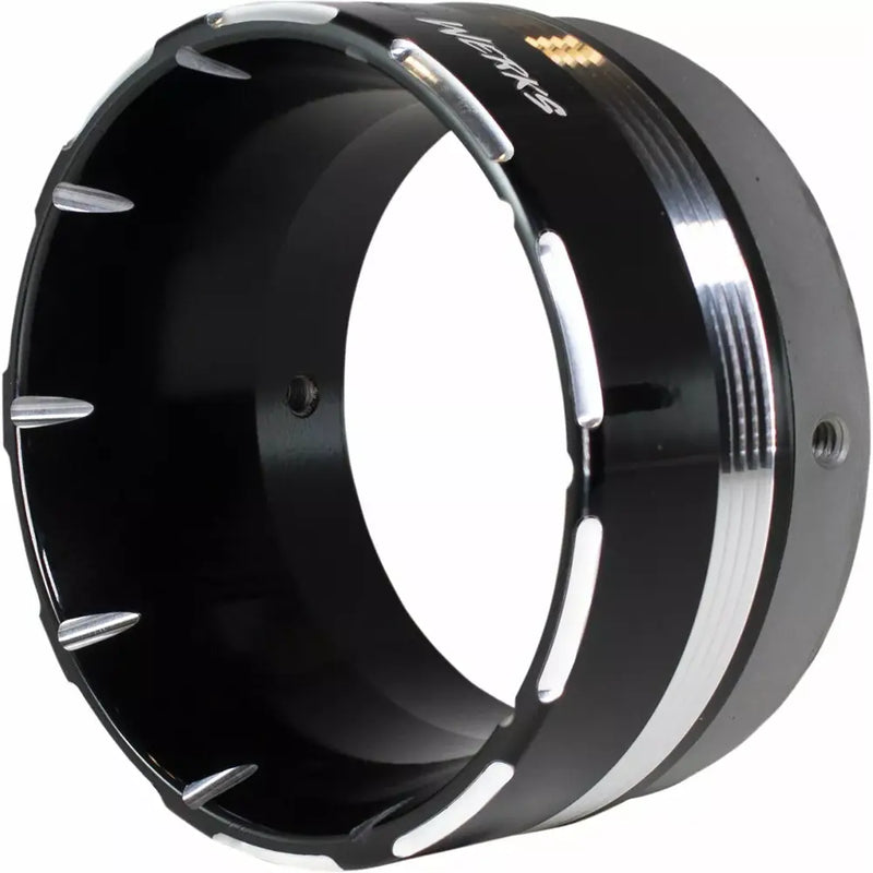 Khrome Werks 4.5" Muffler End Caps Black / Tracer  - Customhoj