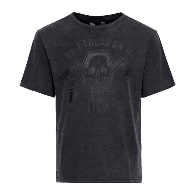 King Kerosin Don't Tread On Me T-Shirt Oilwashed Black / M