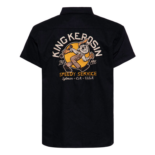 King Kerosin Speedy Service Short Sleeve Work Shirt M  - Customhoj