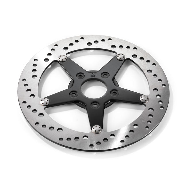 Kustom Tech Stainless Rear Brake Disc for Harley 00-23 Softail (excl. 2017 FXSE) (11.5") / Rear Left / Black