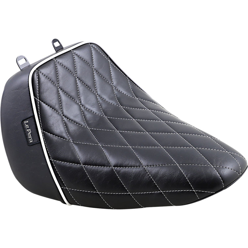 Le Pera Bare Bones Solo Seat for Harley 23-25 Softail Breakout / Diamond Black / White  - Customhoj