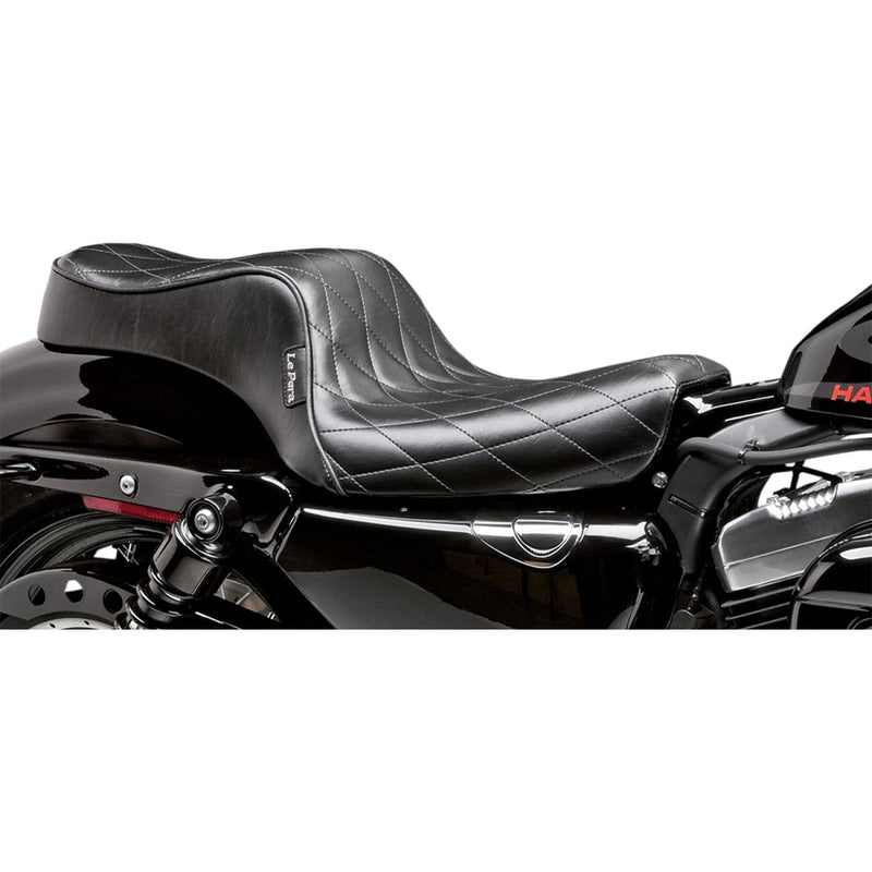 Le Pera Cherokee 2-Up Seat for Harley 04-22 XL Sportster (excl. 07-09 XL Sportster) / Diamond Black  - Customhoj
