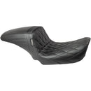 Le Pera KickFlip Solo Seat for Harley 04-05 Dyna (excl. Wide Glide) / Diamond Black  - Customhoj