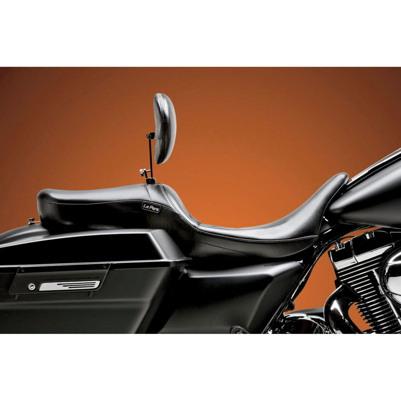 Le Pera Maverick Seat for Harley 08-25 Touring (excl. 23-25 CVO; 24-25 Road Glide / Street Glide) / Black / With backrest  - Customhoj