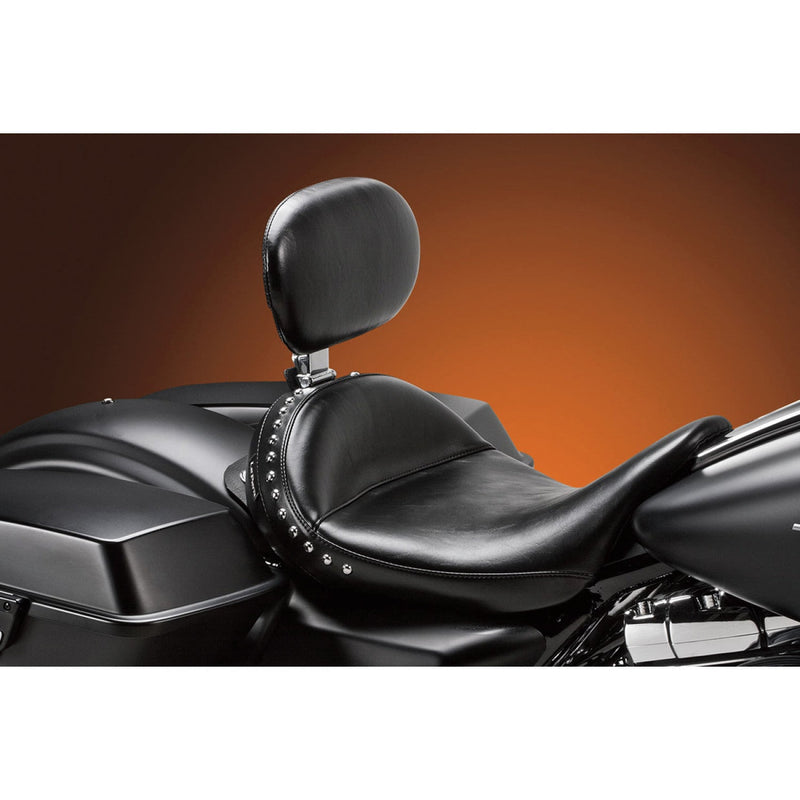 Le Pera Monterey Solo Seat with Backrest for Harley 08-25 Touring (excl. 23-25 CVO; 24-25 Road Glide / Street Glide) / Studded Black  - Customhoj