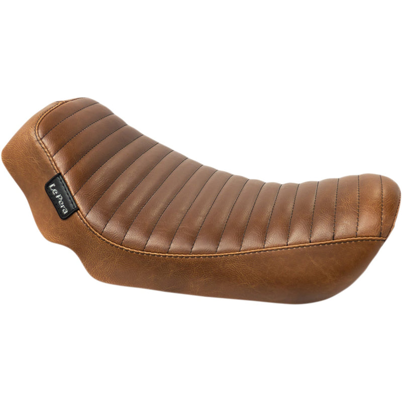 Le Pera Streaker Solo Seat for Harley 06-17 Dyna / Pleated Brown  - Customhoj