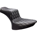 Le Pera Tailwhip 2-Up Seat for Harley 84-99 Softail / Double Diamond Black  - Customhoj