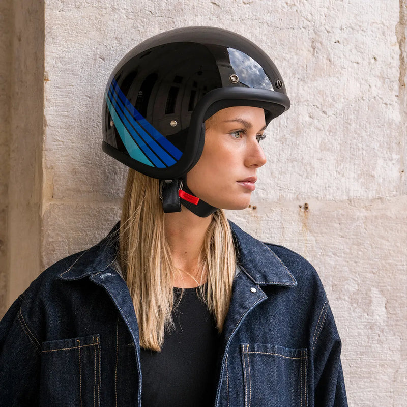 DMD Casco da moto aperto personalizzato retrò