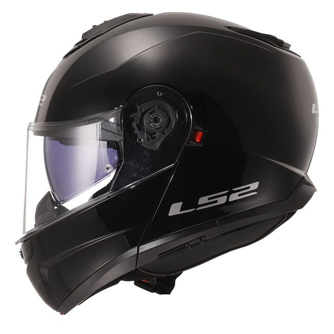 LS2 Strobe II Flip-Up Motorcycle Helmet Gloss Black / XS (53-54cm)  - Customhoj