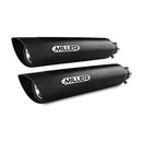 Miller Arizona Euro 3/4 Slip-On Mufflers for Harley 2017 Softail Heritage Classic / Matte Black / Slash Cut Matte Black  - Customhoj