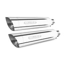 Miller Malibu Euro 3 Slip-On Mufflers for Honda 09-12 VT 1300 CX / Polished / Slash Cut Polished  - Customhoj