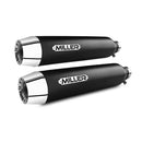 Miller Mustang Euro 3 Exhaust System for Kawasaki 06-16 VN 900 / Classic / Matte Black / Tapered Polished  - Customhoj