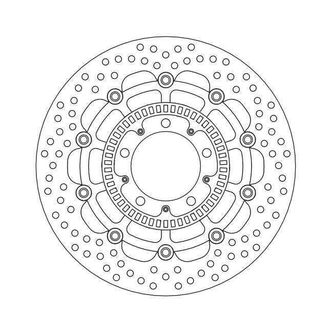 Moto-Master Brake Disc Kawasaki ER-6F 650 (ABS) 06-17 Moto-Master Halo Front Left Brake Disc for Kawasaki Customhoj