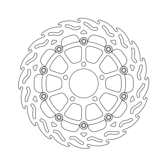 Moto-Master Brake Disc Kawasaki KLV 1000 04-07 Moto-Master Flame Front Right Brake Disc for Kawasaki Customhoj