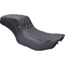 Mustang Squareback 2-Up Seat for Harley 24-25 Touring Road Glide / Street Glide / Black / Gray / Double Diamond / Gripper  - Customhoj