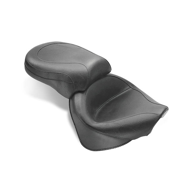 Mustang Wide Touring 2-Up Seat for Yamaha 99-11 Dragstar XVS 1100 Custom / Plain / Without backrest  - Customhoj