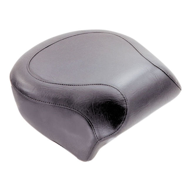 Mustang Wide Touring Passenger Seat for Harley 06-17 Dyna (excl. 14-17 Fat Bob) / Plain / Black / Non-Recessed  - Customhoj