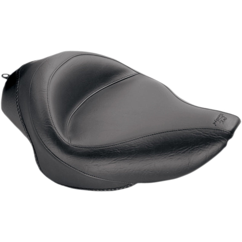Mustang Wide Touring Solo Seat for Harley 04-22 XL Sportster with 7.9 / 12.5 liter tank / Plain / Without backrest  - Customhoj