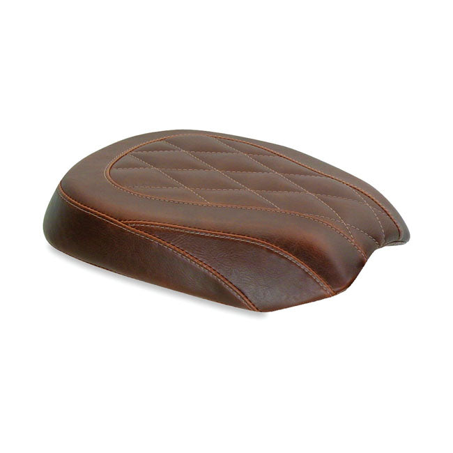 Mustang Wide Tripper Passenger Seat for Harley 06-10 Softail Standard / Custom / Night Train / Springer / Distressed Brown / Diamond  - Customhoj