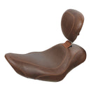 Mustang Wide Tripper Solo Seat for Harley 04-22 XL Sportster (excl. 07-09 XL Sportster) / Plain / Distressed Brown / With backrest  - Customhoj