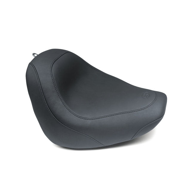 Mustang Wide Tripper Solo Seat for Harley 18-23 Softail Fat Bob / Plain / Black / Without backrest  - Customhoj