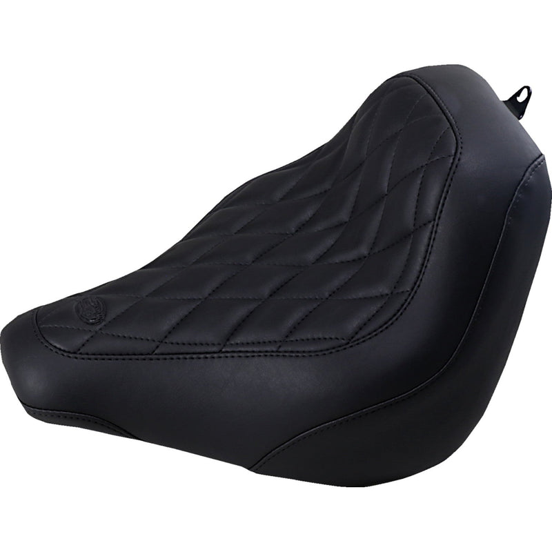 Mustang Wide Tripper Solo Seat for Harley 18-25 Softail Standard / Street Bob / Double Diamond / Black / Without backrest  - Customhoj