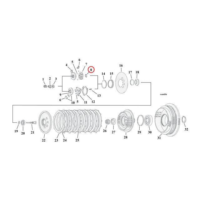 Replacement Retaining Rings for Harley Replaces OEM: 11250 (clutch bearing 84-22 XL Sportster & 08-12 XR1200)