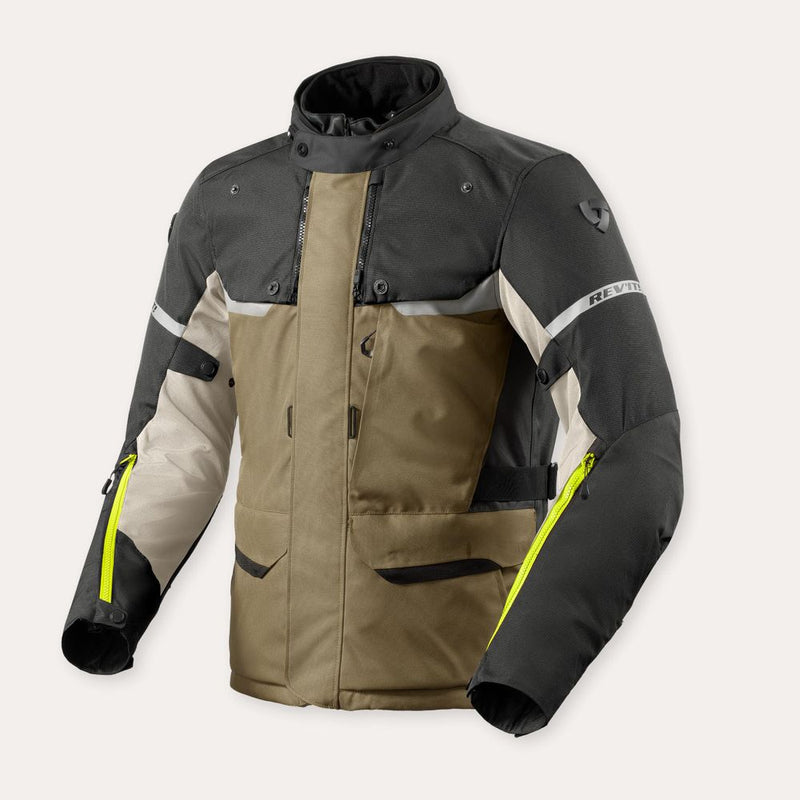 REV'IT! Outback 4 H2O Motorcycle Jacket Green/Anthracite / S  - Customhoj