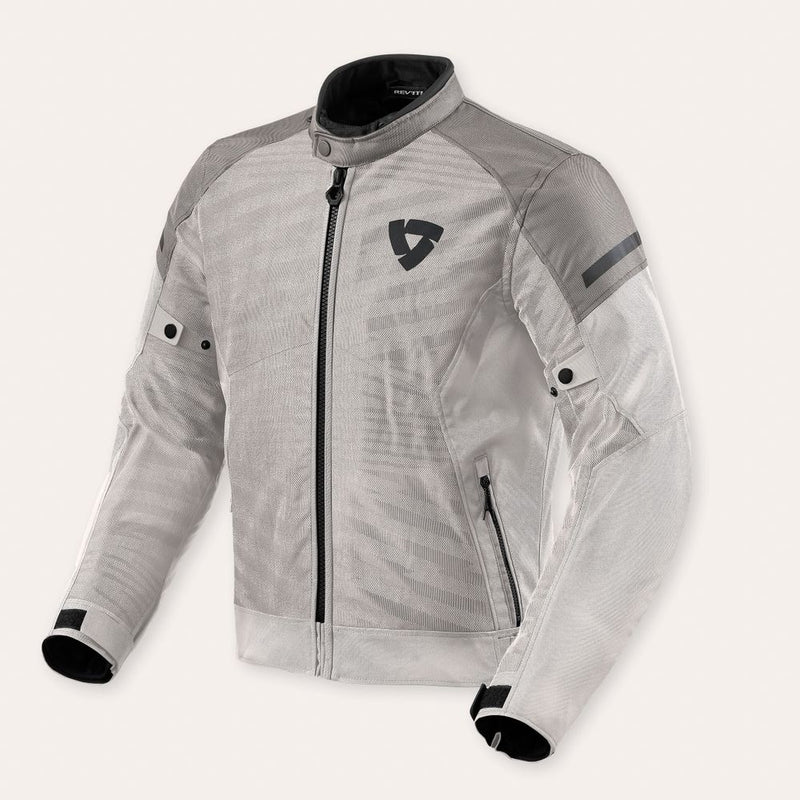 REV'IT! Torque 2 H2O Motorcycle Jacket Silver/Grey / S  - Customhoj