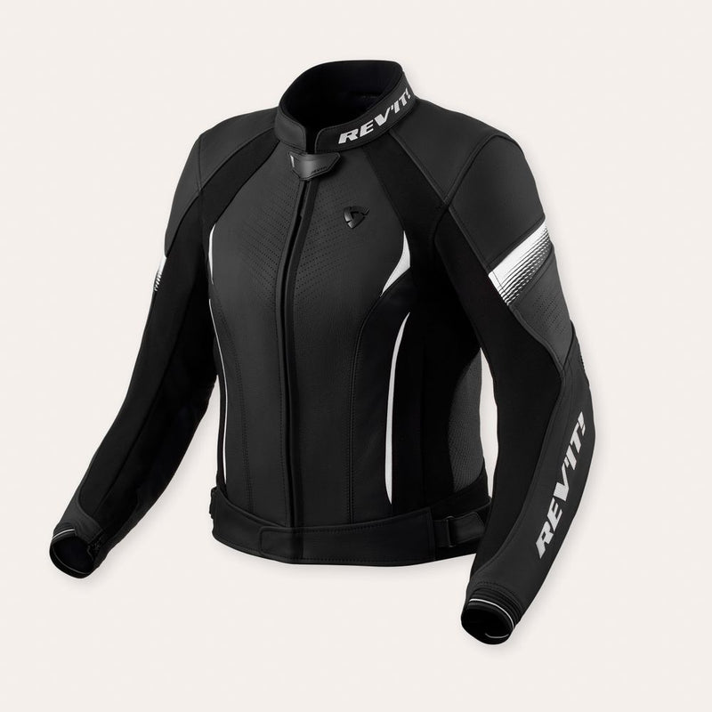 REV'IT! Xena 4 Ladies Motorcycle Jacket Black/White / 34  - Customhoj