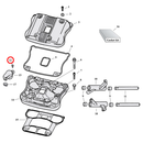 Rocker Box Parts Diagram Exploded View for 04-22 Harley Sportster 12) 04-22 XL & XR1200. Bolt, breather.