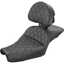 Saddlemen Explorer Touring Seat for Harley 04-22 XL Sportster (with 7.9 / 12.5 liter tank) / Lattice Stitch / With Backrest  - Customhoj