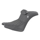 Saddlemen Pro SDC Performance Gripper Lattice Stitch Seat for Harley 18-25 Softail Street Bob / Standard / With backrest / Black  - Customhoj