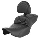 Saddlemen Roadsofa Extended Reach Tuck-n-Roll Seat for Harley 23-25 Touring CVO Road Glide / CVO Street Glide / Black / Without heating / With backrest  - Customhoj