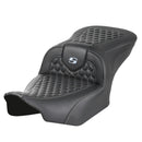 Saddlemen Roadsofa Honeycomb Seat for Harley 24-25 Touring Road Glide / Street Glide / Black / Silver / Without heating / Without backrest  - Customhoj