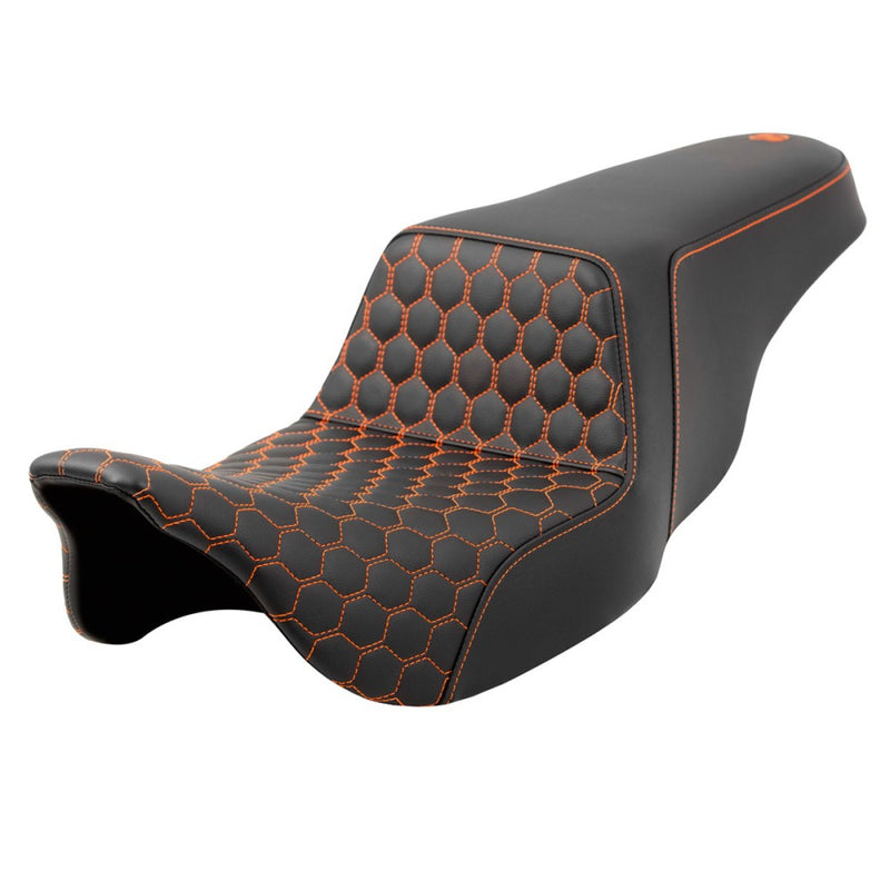Saddlemen Step-Up Honeycomb for Harley 08-25 Touring (excl. 23-25 CVO; 24-25 Road Glide / Street Glide) / Black / Orange  - Customhoj