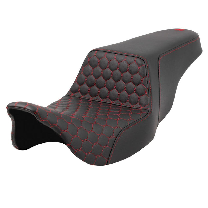Saddlemen Step-Up Honeycomb for Harley 08-25 Touring (excl. 23-25 CVO; 24-25 Road Glide / Street Glide) / Black / Red  - Customhoj