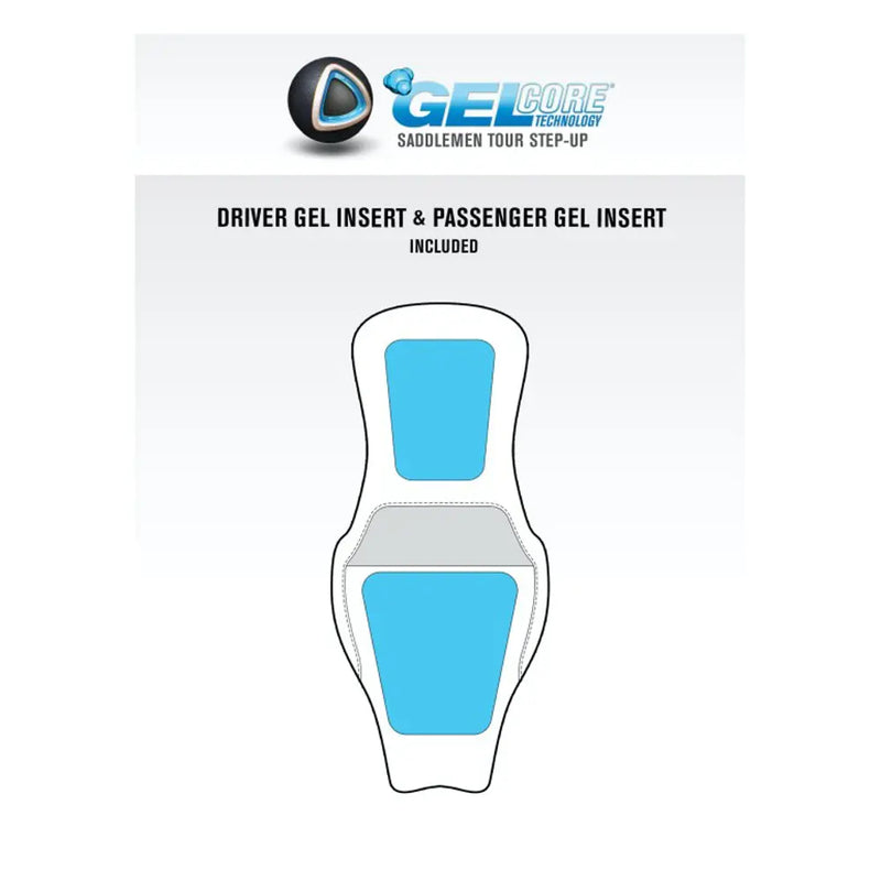 Saddlemen Tour Step-Up Motorcycle Seat for Harley  - Customhoj