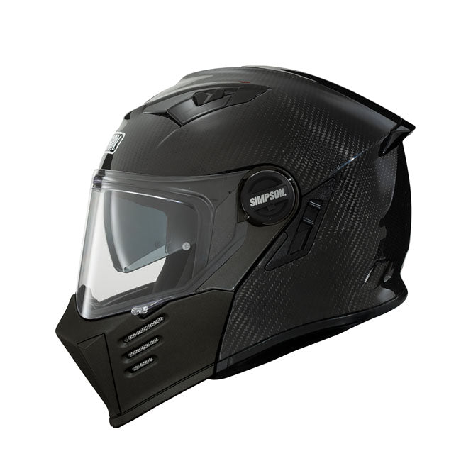 Simpson Darksome Modular Flip-Up Motorcycle Helmet Carbon / XS (54cm)  - Customhoj