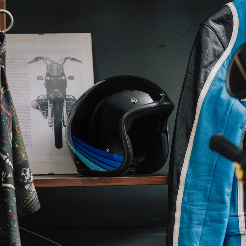 DMD Casco da moto aperto personalizzato retrò
