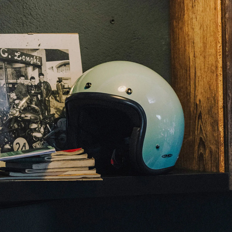 DMD Casco da moto aperto classico retrò
