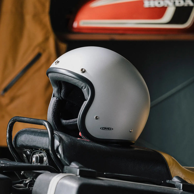 DMD Casco da moto aperto classico retrò