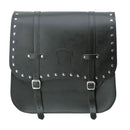 Texas Leather Postman Universal Motorcycle Bag Black / Chrome  - Customhoj