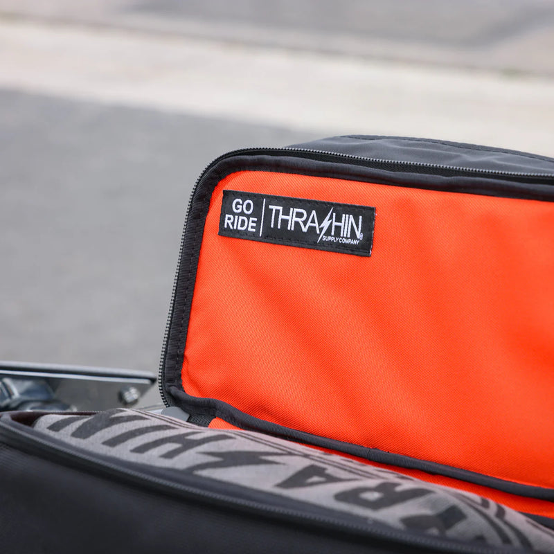 Thrashin Supply Essential Base 10L Throw-Over Motorcycle Saddlebag Set  - Customhoj