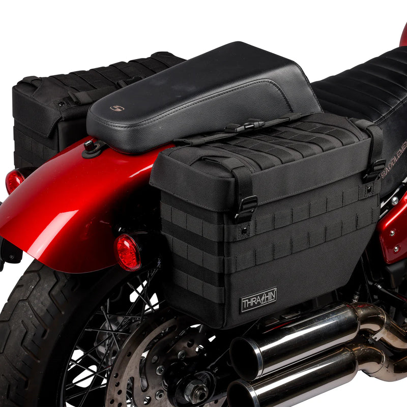 Thrashin Supply Expedition 21L Throw-Over Motorcycle Saddlebag Set  - Customhoj