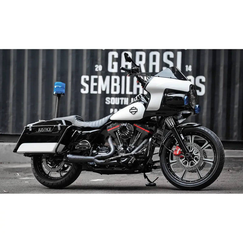 Two Brothers Racing Shorty Turnout 2-into-1 Exhaust for Harley 95-16 Touring / Black  - Customhoj