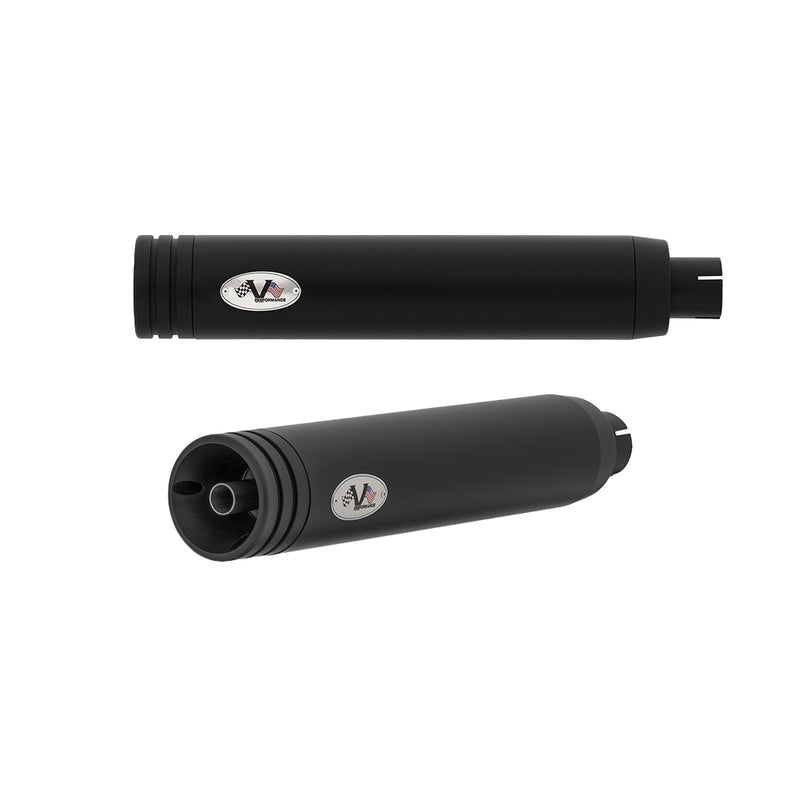 V-Performance EC-approved Slip-On Mufflers for Indian 15-20 Scout models (Double Ring end caps) (Euro 3/4 approved) / Black