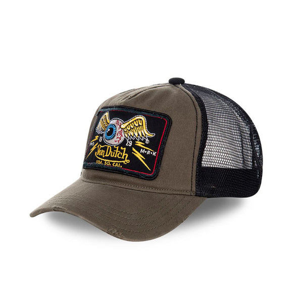 Von Dutch Heritage Cap Square Patch Khaki Eyes