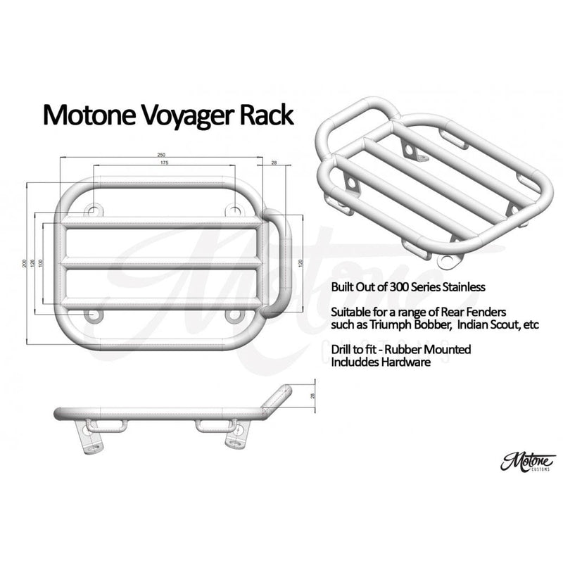 Motone Portapacchi universale per moto Voyager